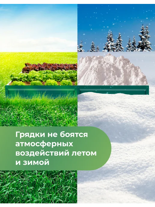 По Уму Грядка оцинкованная 3 м для сада и огорода, 1,0х3,0х0,15 м, 0.8x4.0x0.20 м, 4 м, фото 6