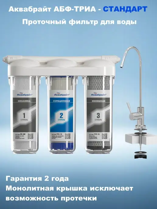 Аквабрайт Фильтр для воды под мойку ТРИА Стандарт, вариант