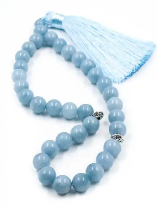 Revolu Чётки "Классика 10" из розового кварца, голубой, фото 2